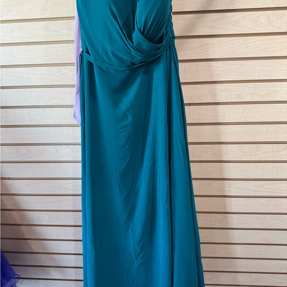 Teal Green Floor-Length Wedding Guest Dress